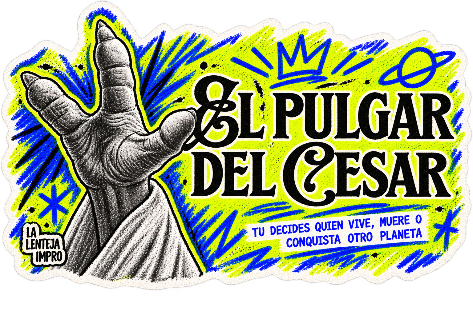 Cartel del espectáculo El pulgar del César